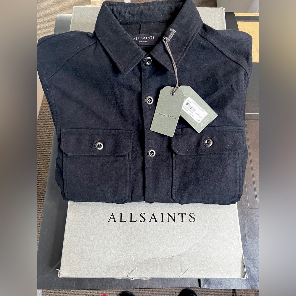 All Saints Humboldt LS Shirt (Men’s Black)